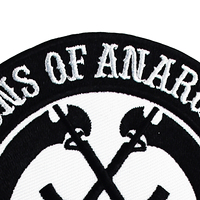 Patch brodé de haute qualité SONS of ANARCHY, motif crâne, à repasser sur les vêtements, décoration pour veste de motard, badge