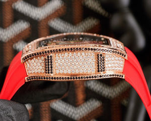 Reloj Mecánico de Lujo Nueva Tendencia 2025 35-02 con Caja de Fibra de Carbono, Cristal de Zafiro, Esfera con Correa de Caucho y Reserva de Marcha - Product Image 6