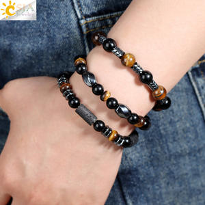 CSJA-Bracelet <span class=keywords><strong>de</strong></span> <span class=keywords><strong>Protection</strong></span> <span class=keywords><strong>de</strong></span> la Santé en Pierre Naturelle Œil <span class=keywords><strong>de</strong></span> Tigre Hématite Perle <span class=keywords><strong>de</strong></span> Cristal <span class=keywords><strong>de</strong></span> Guérison pour Homme et Femme, H450 - Product Image 3