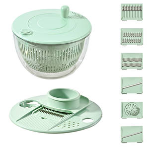 Escurridor de Ensaladas y Lavador de Frutas con Cuchillas de Acero Inoxidable, Apto para Lavavajillas, Tazón para Lavar Frutas, Colador, Limpiador de Ensaladas, Lechuga y Verduras - Product Image 2