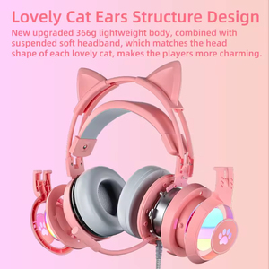 Audífonos para Juegos, Intraaurales y Supraaurales, con Cancelación de Ruido, con Cable, para Chicas - Product Image 2