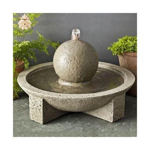 Fontaine en marbre personnalisée pour extérieur, jardin, parc urbain, sculpture simple, fontaine d'eau en pierre pour intérieur, sculpture de boules, statue - Product Image 1