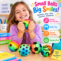 Balles anti-stress en mousse PVC personnalisées en vrac, motifs colorés, mignonnes, éducatives, chiffres et pois, jouets souples de relaxation