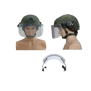 Nhà máy trực tiếp Hot chiến thuật cho mũ bảo hiểm trong suốt ABS mặt lá chắn không có dây đeo ISO9001 chứng nhận cá nhân thiết bị Quốc Phòng - Product Image 3
