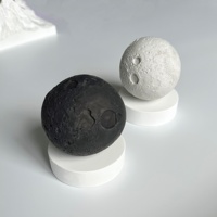 Diffuseur d'arômes en pierre de gypse personnalisé en forme de lune, désodorisant en plâtre parfumé en forme lunaire pour voiture, armoire, décoration intérieure, cadeau