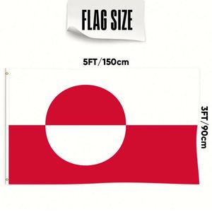 <span class=keywords><strong>Bandera</strong></span> de <span class=keywords><strong>Groenlandia</strong></span> Personalizable de 3x5 pies, Estilo <span class=keywords><strong>Bandera</strong></span> de un Solo Lado para Banderas Nacionales y Banderas de Exhibición, Impresa Bajo Pedido - Product Image 2
