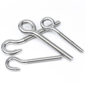 Tornillos <span class=keywords><strong>de</strong></span> acero inoxidable 304 con ojo abierto, tornillos <span class=keywords><strong>de</strong></span> ojo <span class=keywords><strong>de</strong></span> oveja, tornillos <span class=keywords><strong>de</strong></span> máquina con gancho cerrado <span class=keywords><strong>y</strong></span> anillo, en varios tamaños <span class=keywords><strong>y</strong></span> longitudes, lisos, personalizables, con chapado. - Product Image 1