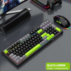 Clavier lumineux pour jeux, souris filaire RGB, personnalisation des jeux, clavier et souris pour jeux avec blocage de 3 couleurs - Product Image 2