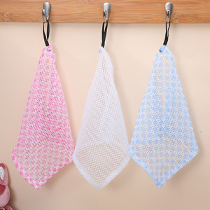 <span class=keywords><strong>Serviette</strong></span> de visage en nylon réutilisable thermique petite boucle carrée pour le bain et la cuisine - Product Image 1