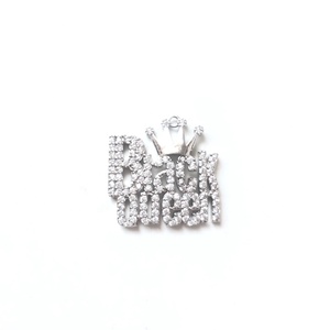 Queen Word Rhinestone Crown Bling Charms Surtido de decoraciones de zapatos de cristal de metal Adorno de joyería elegante para mujer - Product Image 3
