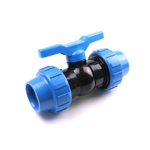 Vanne de raccordement rapide PE-PE par compression HYRT 90mm PN16 pour système d'irrigation, Vanne à boisseau sphérique pour l'irrigation - Product Image 1