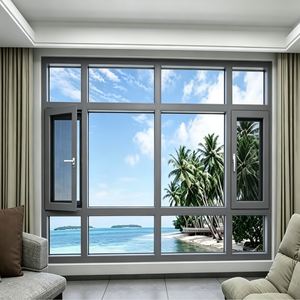 Fenêtre à battant latéral en aluminium avec persiennes, double vitrage Low-E insonorisé pour villas - Product Image 2