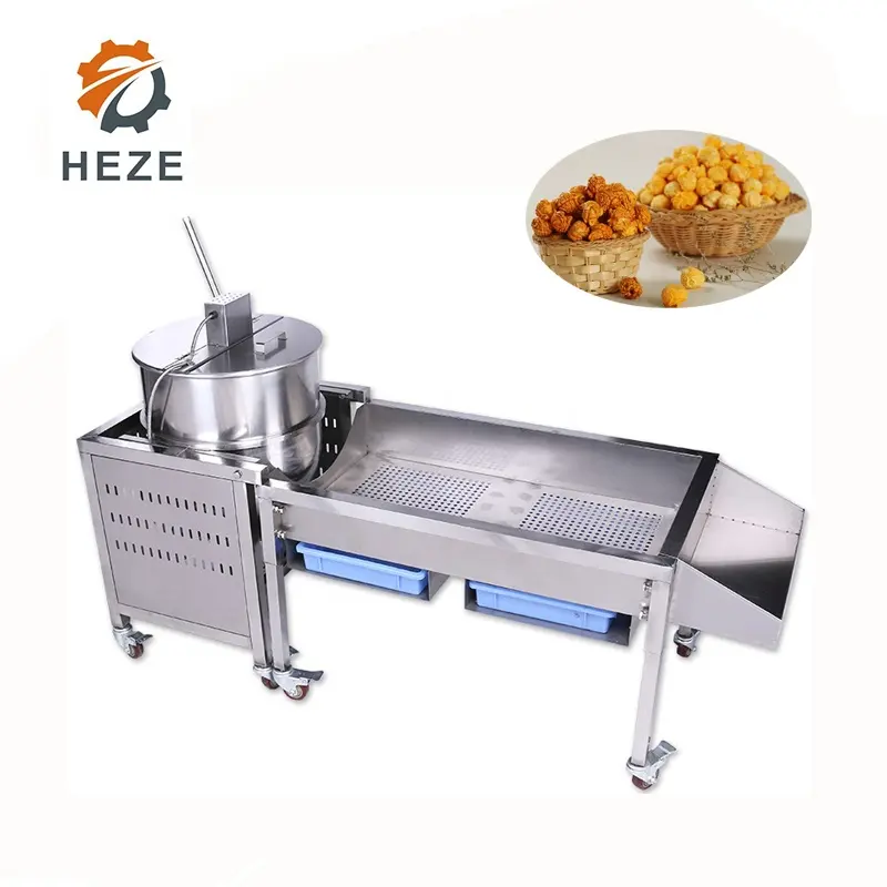 2022 Hot Selling Edelstahl 110v Industrial Pour Popcorn Machine Distributrice Pot Kupfer mischer für gewerbliche Zwecke