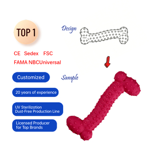 Custom Flavor Non-Toxic TPR Silicone Pet <b>Toys</b> for Dog Luxury Spike Chew Bone LOW MOQ OEM Service Teeth Cleaning Chewer <b>Toy</b> Pets - Product Image 3