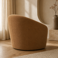 Fauteuil de salon pour hôtel de charme, moderne et minimaliste, fauteuil tubulaire incurvé, canapé en suède rembourré pour hall d'hôtel, bar et projets commerciaux