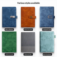 Carnet A5 à boucle en U, couverture en polyuréthane, personnalisable, pour enregistrement de réunions, bloc-notes minimaliste pour bureau, épaissi