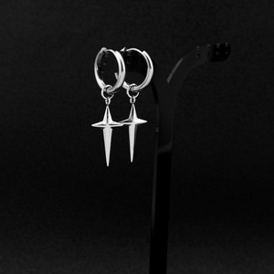 Pendientes Colgantes con Diseño Sencillo y Original, Estilo Retro Hiphop, en Forma de Cruz, de Acero Inoxidable, Unisex, Joyería de Moda al por Mayor - Product Image 3