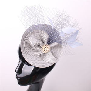 Fashion Party Millinery <strong>Small</strong> Feather <strong>Fascinators</strong> Headband Femme Straw Hair <strong>Fascinator</strong> - Product Image 5
