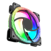 Diamond Double Aurora 3pin 4pin faible prix 120mm muet grand volume d'air ordinateur pc boîtier cpu refroidisseur coloré rvb argb ventilateur de refroidissement