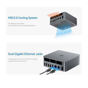 2025 New intel i5 1235u 10 Core 12 chủ đề Beelink Mini PC eqi12 16GB + 500GB Dual màn hình văn phòng máy tính - Product Image 4