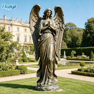 Estatua de Ángel de Bronce para Exteriores, Tamaño Real, Color Personalizado, Moderna, con Tallado Muy Detallado, HUIYI SCULPTURE, Directo de Fábrica, para Jardín - Product Image 2
