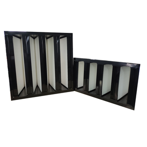 Mới kết hợp bộ lọc <span class=keywords><strong>HEPA</strong></span> với v-loại Thiết kế hộp xây dựng sợi thủy tinh Giấy Bộ lọc không khí cho ngành công nghiệp Lọc - Product Image 2
