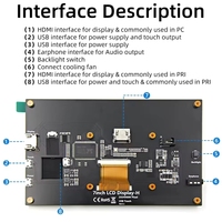 ZYSY MPI7006-A Layar Sentuh Kapasitif LCD IPS 7 Inci 1024*600 untuk Raspberry Pi 5/4/3/2/1