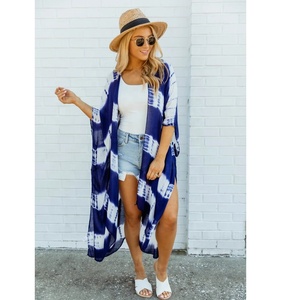 Kimono de rayón teñido anudado para mujer de nueva tendencia - Product Image 2