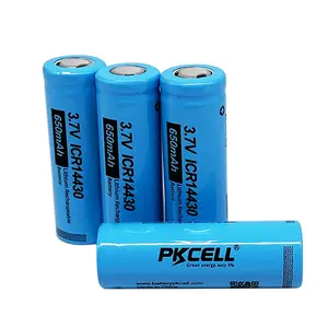 li ion baterai 4 Suppliers-Isi Ulang Baterai 14430 3.7V 650Mah 4/5AA Li Ion Baterai Lithium untuk Display Produk