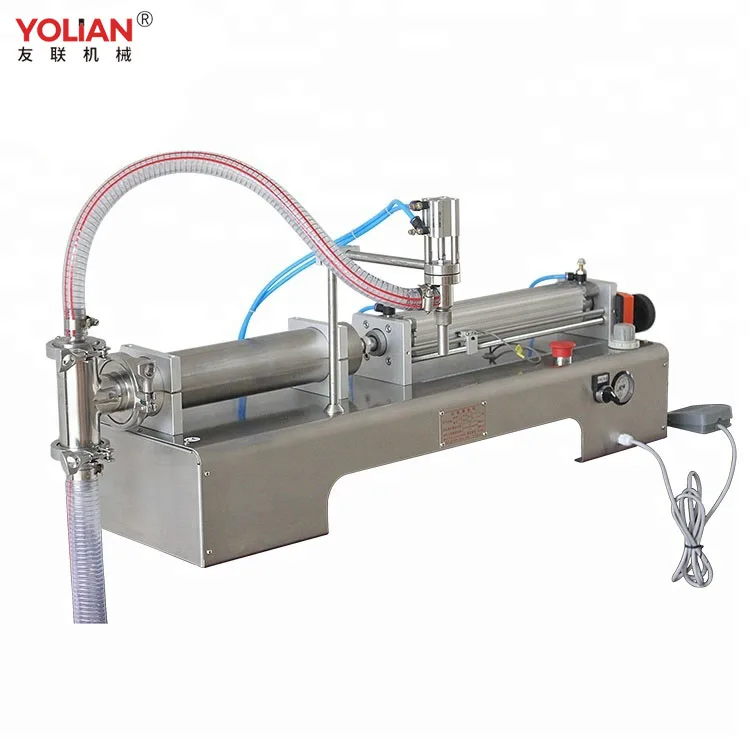 Одноголовочный полуавтоматический наполнитель для бутылок с водой G1WYD, ручная машина для розлива жидкости для сока, молока