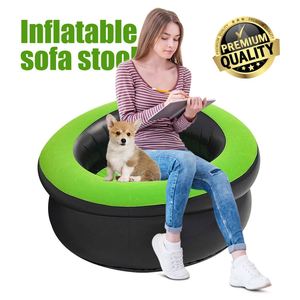 New Design Wholesale Outdoor Modern Portable Foldable Inflatable Chair Flocked Surface Round <b>Air</b> Lounge <b>Sofa</b> for Camping - Product Image 5