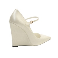Escarpins Mary Jane à talon compensé de 10,5 cm, à bout pointu, ornés de strass brillants personnalisés, pour femme |   Robe tendance et confortable OEM/ODM
