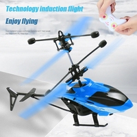 Avion Hélicoptère RC Mini de Haute Qualité à Détection de Geste Infrarouge avec Lumière Clignotante, Jouet Volant Télécommandé