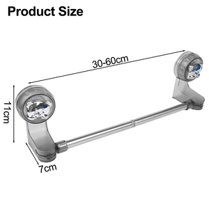 Porte-serviettes de salle de bain réglable et amovible à ventouse, barre porte-serviettes pour douche, accessoires de salle de bain - Product Image 4