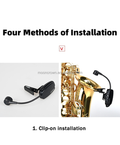 Micrófono de Diadema Inalámbrico UHF, Auriculares con Micrófono sin Cables para Saxofón, Trompeta y Todos los Instrumentos Musicales - Product Image 5
