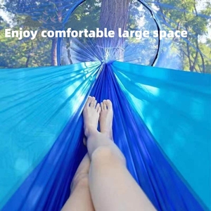 Zanzara Nylon doppio amaca due persone campeggio amaca con rete per insetti e albero appeso cinturino per esterni - Product Image 5