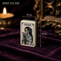 Jeu de tuiles de mahjong en acrylique, motif crâne gothique, Halloween, Jour des Morts, jeu de table de luxe pour soirée, cadeau, OEM personnalisé