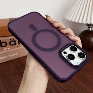 Custodia per Telefono di Lusso in Colori Pastello Traslucidi Opachi per <span class=keywords><strong>iPhone</strong></span> <span class=keywords><strong>11</strong></span> 12 13 14 15 16 17 <span class=keywords><strong>Pro</strong></span> <span class=keywords><strong>Max</strong></span> con <span class=keywords><strong>Protezione</strong></span> Magnetica - Product Image 4