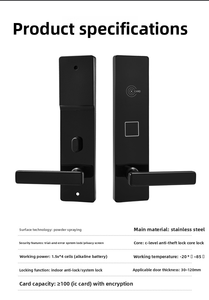 מנעול דלת מלון חכם עם כרטיס מפתח, מנעול דלת מלון אלקטרוני עם חיישן אינדוקציה למכירה - Product Image 2