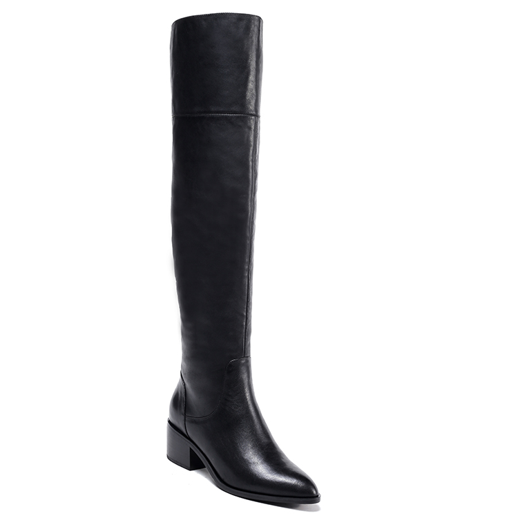 Новинка, лидер продаж, заводская цена, сапоги для девочек, зимние кожаные сапоги до колена на высоком каблуке, женские сапоги