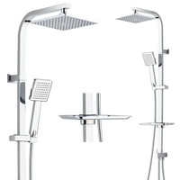 Accessoires de robinetterie murale pour salle de bain, acier inoxydable professionnel SS304, finition chromée, ensemble de douche à effet pluie