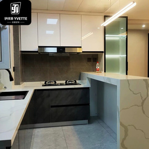 Mobili da <span class=keywords><strong>Cucina</strong></span> Moderni Modulari Direttamente dalla Fabbrica, Armadietti <span class=keywords><strong>a</strong></span> Parete in Melammina MDF, Montaggio Completo per Installazione di Tutta la <span class=keywords><strong>Cucina</strong></span> - Product Image 4