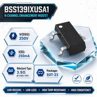 NK BSS139IXUSA1 250V 0.25A MOSFET à canal N de type Trench SOT23 à montage en surface, à commutation rapide, faible Rds(on), pour applications de sécurité