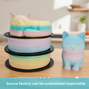เส้นพลาสติกสำหรับเครื่องพิมพ์สามมิติแบบ PLA ผลิตโดย OEM  แบบด้านไล่เฉดสีรุ้ง ขนาด 1.75 มม. น้ำหนัก 1 กก. ผลิตในประเทศจีน - Product Image 3