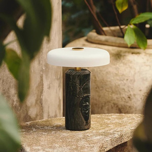 Lámpara de Mesa Inalámbrica Recargable con Base de Mármol, Decoración para el Hogar, Luz de Escritorio Táctil con Regulación de Intensidad, para Restaurante, Hotel, Dormitorio - Product Image 2