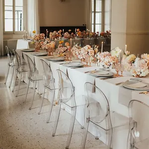 Großhandel Nordic Crystal Clear Transparente Ghost Stühle für Hochzeiten