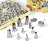 Ensemble de 55 embouts de décoration de gâteaux en acier inoxydable avec boîte de rangement, kit professionnel d'embouts de pâtisserie pour cupcakes, biscuits et pâtisseries