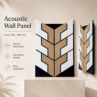 Panneaux acoustiques en bois à lattes géométriques personnalisés, MDF PET 3D, panneaux muraux insonorisants à emboîtement pour cinéma maison, bureau