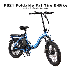 Bicicleta Eléctrica Plegable de 20 Pulgadas con Suspensión Delantera, Freno de Disco, Batería Extraíble, Cuadro de Aluminio, Bicicleta Eléctrica Urbana - Product Image 2