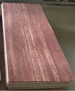 Revêtement mural intérieur moderne en pierre flexible, travertin rouge, pour la décoration des espaces commerciaux et artistiques - Product Image 4